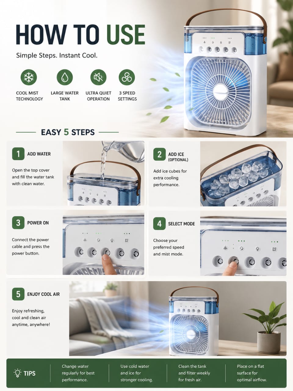 DLC - Cooling Fan With Ice | DLC - مروحة تبريد مع الثلج
