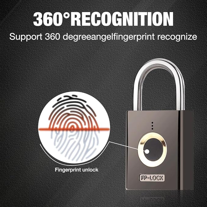 Golden Fox – Fingerprint Padlock | قفل ببصمة الإصبع من Golden Fox